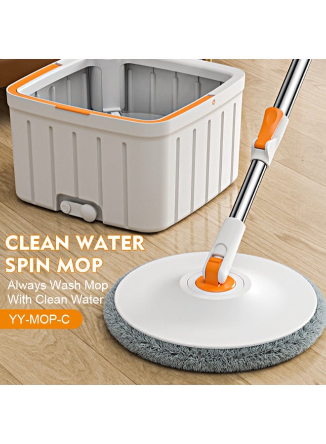 PAACHU 360° Flat Spin Mop with Bucket – Durable Design, Adjustable Handle, Microfiber Pad-2.5L - Image 5